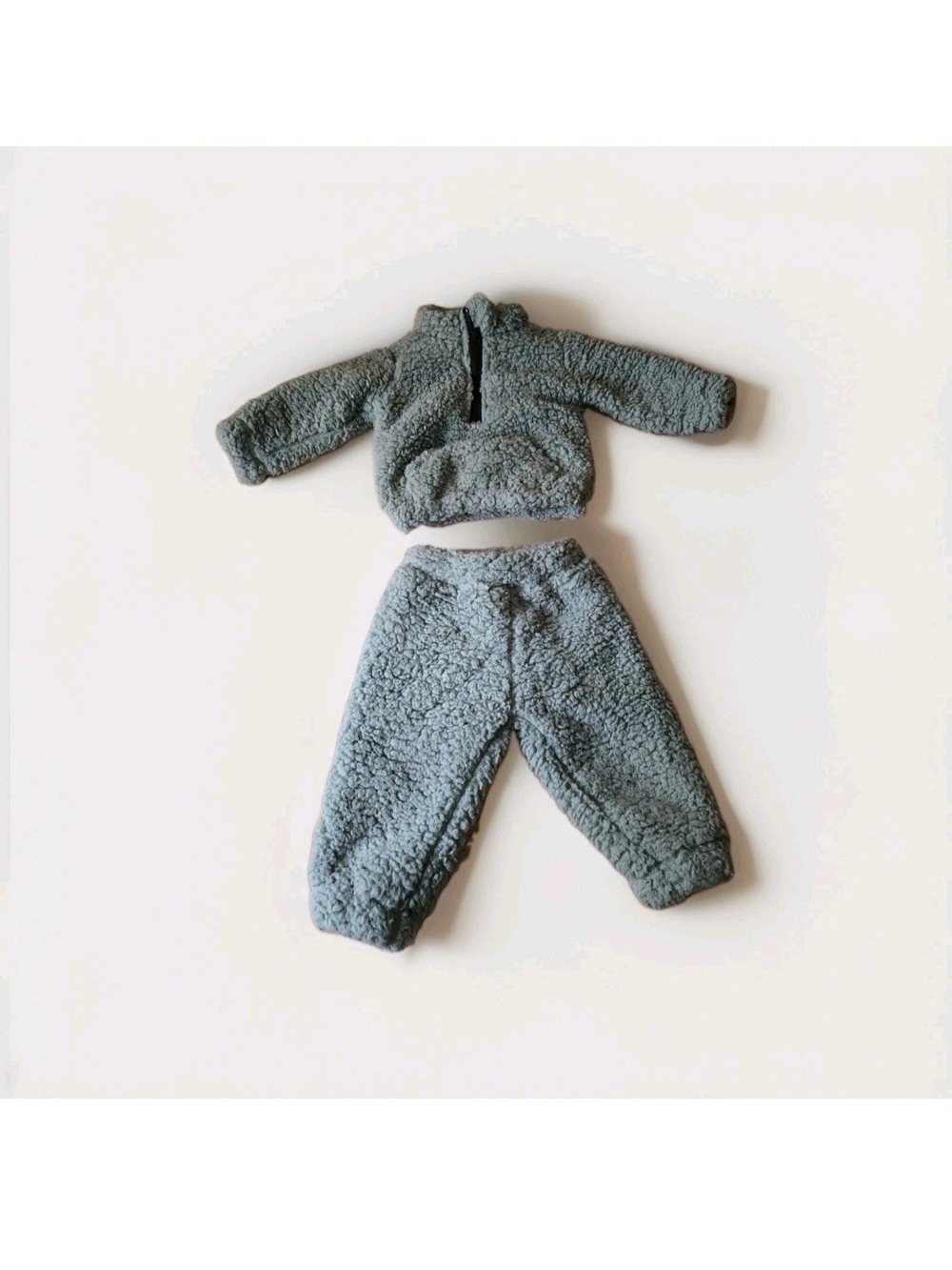 Cozy Sherpa Kids Set in Dusty green - 2-Piece Sweatshirt & Pants